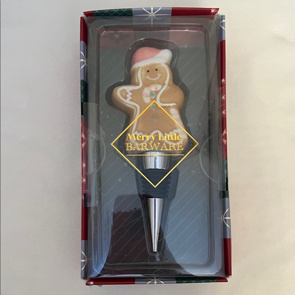 Holiday Bottle Stopper Set • Gingerbread/Nutcracker • NWT - Picture 5 of 6